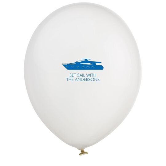 Large Yacht Latex Balloons